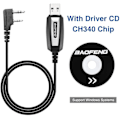 Miniatyrbild 3 av 7: USB Programmering Kabel Med CD för Baofeng UV-5R 82 888S UV-S9PLUS UV-13 16 17 21 Pro Quansheng UV-K5 5R Plus Walkie  Talkie Radio