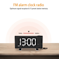 Miniatyrbild 9 av 9: FM Radio Projektion LED Digital Klocka Smart Varm Klocka Klocka Bord Elektroniska Skrivbord Klockor