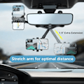 Pikkukuva 4 / 6: Universal Clip Kiertyvä ja Sisäänvedettävä Auto Puhelin Teline Taustakuva Peili Ajo tallennin Kiinnike GPS matkapuhelin puhelin tuki