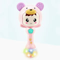 Miniatyrbillede 10 af 10: Lys baby lyd raslen skifter med rytme LED lysende hånd raslen musik sand hammer baby legetøj