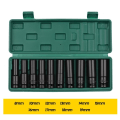 Miniatyrbilde 7 av 8: 10stk 1/2" Drive Deep Impact Socket Set Drive Metric Nurch Socket