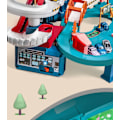 Miniatyrbilde 6 av 10: Elektrisk Rail Bil Dinosaur Bygning Parkeringsplass Eventyr Racing Rail Bil Leker