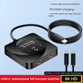 Miniatyrbillede 6 af 6: 1 Styk USB-C Switch USB C Type Conventer USB-C Hubs Bi-Direction Switch Data Video Switcher