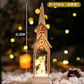 Miniatyrbilde 1 av 8: jul LED lys simulering kirke hus lysende hytte god jul pynt