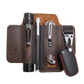 Miniatyrbild 1 av 5: Läder bälte väska handgjorda EDC läder fodral utomhus bärbar verktyg fodral