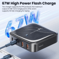 Miniatyrbild 3 av 6: Laddningsstation Multi Port GaN USB Laddare Skrivbord Typ C PD QC Snabb laddning
