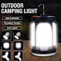 Miniatyrbillede 2 af 7: High Power Solar LED Camping Lantern Rechargeable Emergency Power Bank Foldable Light