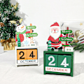 Miniatyrbilde 3 av 8: Jul tre kalender pynt nedtelling nisse nissen snømann diy for bordplater pynt