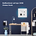Miniatyrbild 2 av 5: 300Mbps 220V ström AP Relä Smart Trådlös WIFI repeater förlängare Vägg Inbäddad 2,4Ghz Router Panel