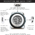 Miniatyrbild 5 av 6: Digital Alarm Klocka Tid Datum Display Tvilling Klocka Mycket Högt för Tunga Sovare Dubbelt Alarm