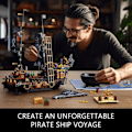 Miniatyrbillede 3 af 8: Sort Pirater Skib Gør-det-selv Eventyr Perle Båd Ø Storm Flagskib Flagskib Film Mini Klodser Bygge Klodse Model Legetøj