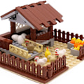 Miniatyrbilde 7 av 8: 138 stykker gård kylling bygg blokker klassisk bygg MOC murstein montering hus modell sett barn jule leker