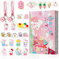 Miniatyrbilde 7 av 7: 24 Bykker Hello Kitty Jule Advent Kalender Kawaii Sanrio Tilfeldig Anime Figurer Nøkkelring Gave Eske