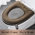 Pikkukuva 7 / 10: Universal WC istuin päällinen talvi lämmin pehmeä WC matto kylpyhuone pestävä irrotettava vetoketju läpällä