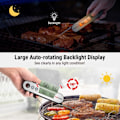 Miniatyrbild 3 av 6: Uppladdningsbar Vattentät Bakgrundsbelysning 2 I 1 Fullbar Trådbunden Sond Digital Kök Matlagning Termometer