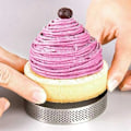 Miniatyrbillede 3 af 7: 12 Pakke Rustfrit Stål Tærte Ringe,Pperforeret Kage Mousse Ring,Cake Ring Form,Round Kage Bage Værktøj