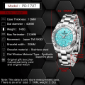 Miniatyrbillede 7 af 10: Rustfrit stål Bezel Mænd Quartz Armbåndsure Luksus Safir Glas Kronograf Ur
