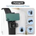 Miniatyrbilde 9 av 9: 360° Rotasjon Magnetisk Ryggsekk Klips Clamp Mount for GoPro Hero 11 10 9 8 7 6 5 Insta360 DJI Action Camera Tilbehør