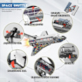 Miniatyrbillede 3 af 7: Space Legetøj MOC Space Shuttle Model Model Model Klodser