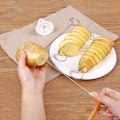 Miniatyrbild 6 av 6: Potatis spiral kutter potatis torn tillverkning maskin grönsak skivare kreativ grönsak verktyg