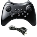 Miniatyrbild 1 av 5: Trådlös Classic Pro Controller Joystick Gamepad för Nintend wii U Pro med USB kabel Trådlös Controller