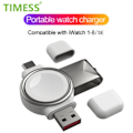 Pikkukuva 2 / 8: 2 in 1 magneetti langaton laturi Apple Watch 8 7 6 5 4 3 2 SE Ultra nopea lataus jalusta iWatch Apple Watch  Laturi