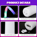 Miniatyrbillede 5 af 7: 30 stykker LED Glow Sticks Bulk Farverig RGB Glow Foam Stick  Tube Mørk Lys til jul fødselsdag bryllup fest forsyninger