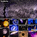 Miniatyrbilde 3 av 7: Natt Lys Galaxy Projektor Starry Sky Projector 360° Rotate Planetarium Lampe