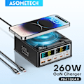 Miniatyrbilde 2 av 8: 260W GaN lader Digital Display Desktop USB Type C lader