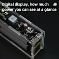 Miniatyrbild 3 av 7: Two Way No Welding LED Light Digital Display Transparent Punk Batteri Snabb Charge Power Bank Case