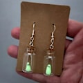 Miniatyrbillede 2 af 4: Ghost in Bottle Øreringe Glow in the Dark Ghost Dangle Øreringe Luminous Halloween Smykker
