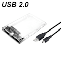 Pikkukuva 7 / 9: HDD kotelo 2,5 tuuman sarja portti SATA SSD kiintolevy kotelo tuki 6 Tt läpinäkyvä mobiili ulkoinen HDD