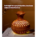 Miniatyrbillede 9 af 9: Træ Korn Fugter 300ml USB Aroma Diffuser Forstøver USB Husholdningsluftfugter