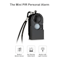 Miniatyrbillede 3 af 5: Bærbar Mini Bevægelsesdetektor Alarm 120DB Sirene SOS LED Lys