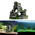 Miniatyrbillede 4 af 6: Hjem Akvarie Sten Hule Fisk Kank Dekorationer Ornament Bjerg Skjule Gule Akvarie Tilbehør