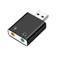 Miniatyrbillede 1 af 6: USB lyd kort USB til 3,5 mm lyd øretelefon adapter eksternt lyd 7.1 lyd kort til mikrofon hovedtelefon