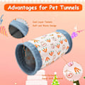 Miniatyrbilde 3 av 6: Tunnel Tube Leker Bunny Hamster Gjemmested Lite Dyr Aktivitet Tunneler