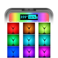 Miniatyrbilde 4 av 8: RGB Full Farge LED Video Lys 2500K-9000K 800LUX Magnetic Mini Fill Light Extend 3 Cold Shoe
