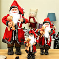 Miniatyrbillede 1 af 6: Jul Store Julemand Dukker Ornamenter Stående Julemand Figurin Dukke