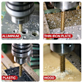 Miniatyrbilde 7 av 8: 6 stykker trinn bor bits sag bor bits sett titan freser 4-12 4-20 4-32mm 3 6 8mm