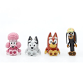 Miniatyrbilde 7 av 7: 12 Bykker Blå Bingo Figurleker Familie Kawaii Movable Joint Action Figur Leker