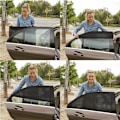 Pikkukuva 5 / 7: 4 osaa auto aurinko varjostin verkko maastoauto ikkuna UV suoja verho kansi auto kannet etu taka sivu autot