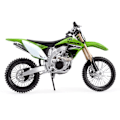 Pikkukuva 4 / 6: Kawasaki KX 450F Green Die Cast ajoneuvot keräily harrastukset moottoripyörä malli lelut