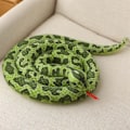 Miniatyrbild 1 av 2: 1st 200cm jätte ormar plysch leksak simulering lång gyllen python fylld orm