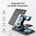 Miniatyrbilde 4 av 7: 3 In 1 Trådløs lader Stativ Pad For iPhone 14 13 12 11 X Apple Watch 8 7 Airpods Foldable 15W Phone Rask Lading Dokk  Stasjon
