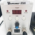 Miniatyrbilde 3 av 7: Loddestasjon 8586 760W 2 1 Digital Display SMD Omarbeid Varm luft pistol loddejern