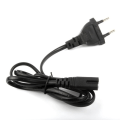 Miniatyrbillede 1 af 5: Universal 1m EU Standard til Figur 8 C7 2-Pin Stik AC Strøm Kabel Bly ledning