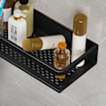 Miniatyrbilde 5 av 7: Sort Space Aluminium Toalett Stativ Vegghengt Bad hyller