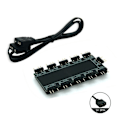 Miniatyrbild 10 av 10: RGB SYNC Splitter, 12V 4Pin RGB / 5V 3Pin ARGB SYNC HUB Transfer Förlängning kabel