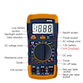 Miniatyrbillede 7 af 7: Digital Multimeter AC DC Spænding Diode Freguency Multimeter Strøm Tester